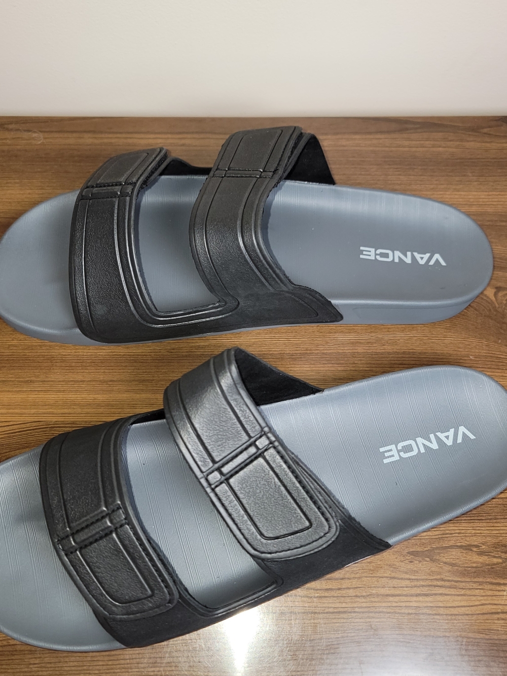 Vance Men's Mario Slide Sandals In Black - Size 13M - Picture 2 of 5